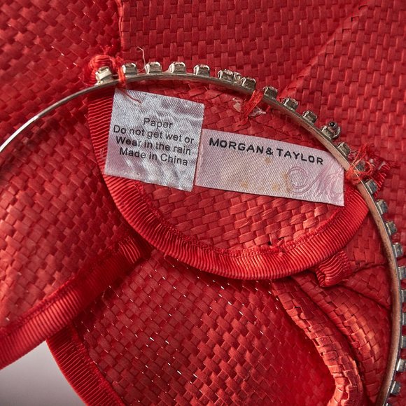 Red Jeweled Facinator Hat - Picture 1 of 11